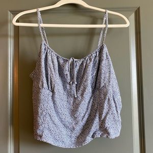 Abercrombie tank blue floral, size XL